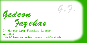 gedeon fazekas business card